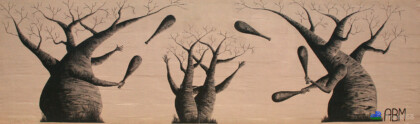 Baobab muurschildering